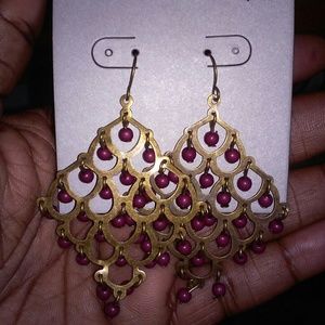 Purple Chandelier Earrings